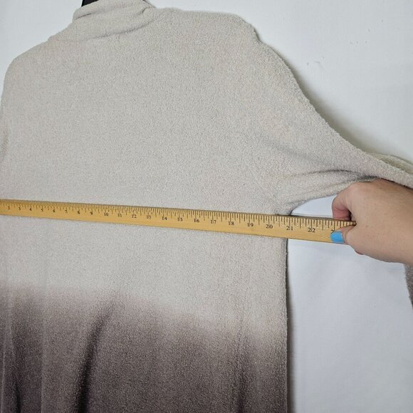 Barefoot‎ Dreams L/XL Womens Gradient Ombre Brown Tan Open Front Cardigan Bamboo - Picture 7 of 7